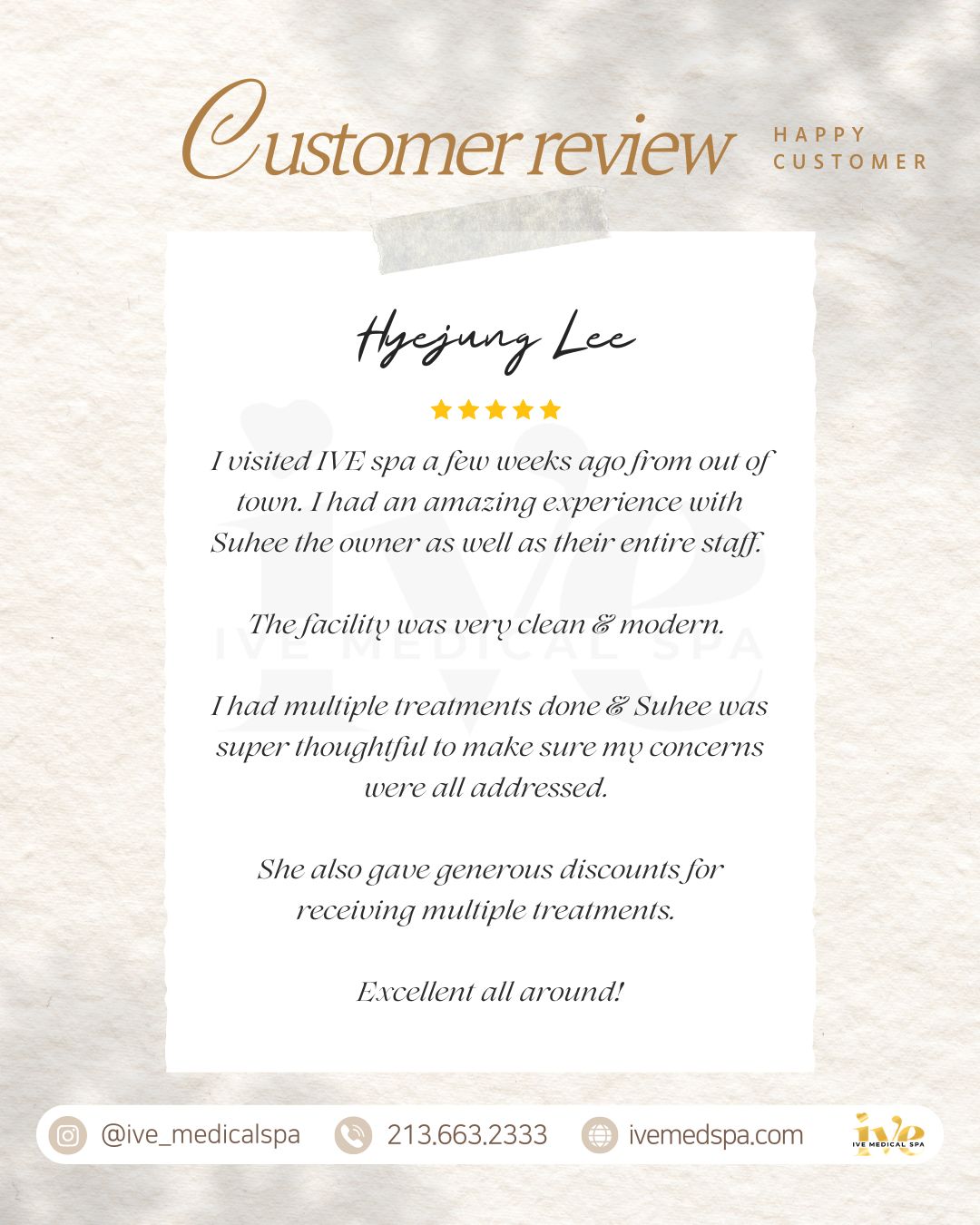 Thank you for trusting us with your Ultherapy treatment.